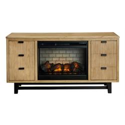 LARGE TV STAND W/FIREPLACE INSERT W761-68/W100-121 Image